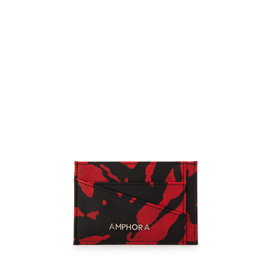 Tarjetero katrio pequeña rojo