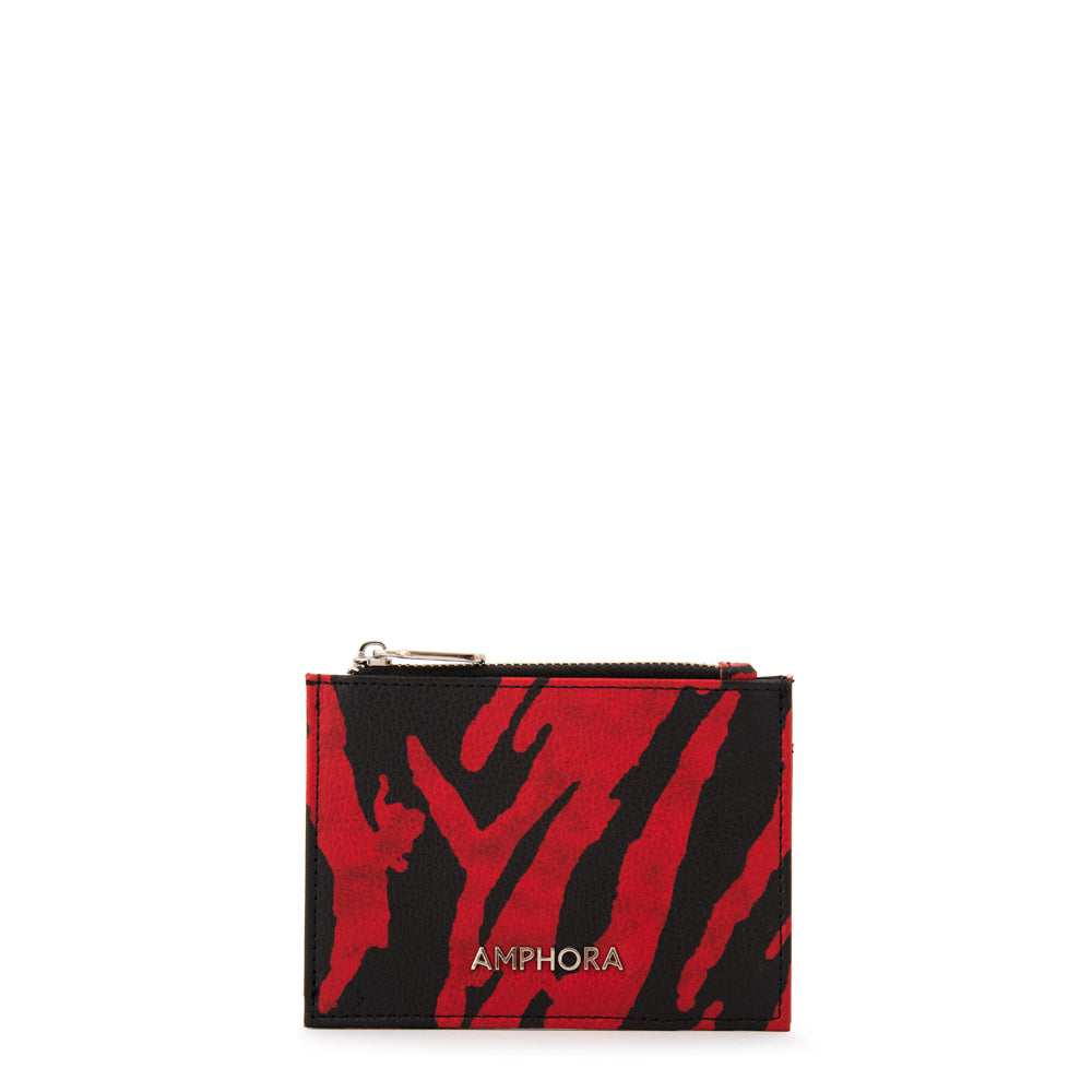 Monedero tarjetero katrio pequeña rojo