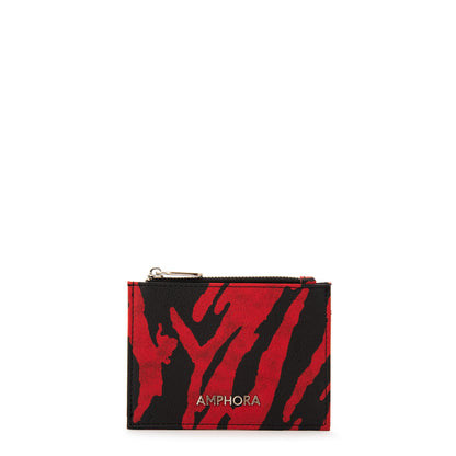 Monedero tarjetero katrio pequeña rojo