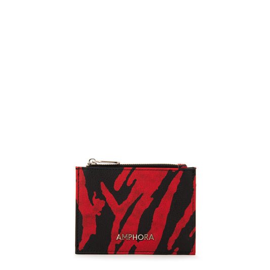 Monedero tarjetero katrio pequeña rojo