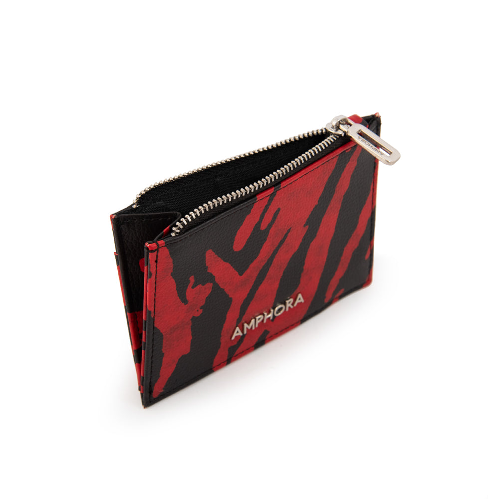 Monedero tarjetero katrio pequeña rojo