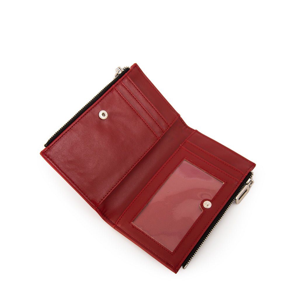 Billetera doble croma pequeña rojo