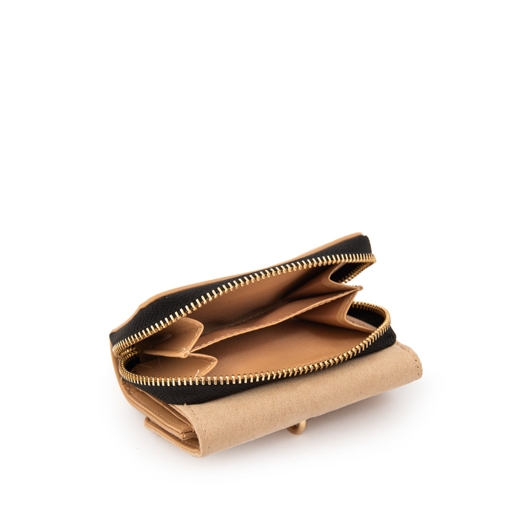 Billetera maggie pequeña beige