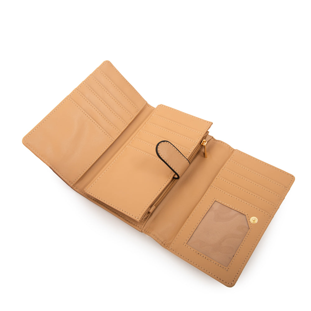Billetera maggie mediana beige