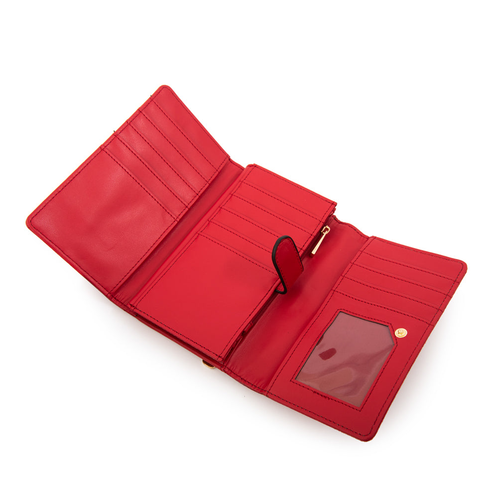 Billetera maggie mediana rojo