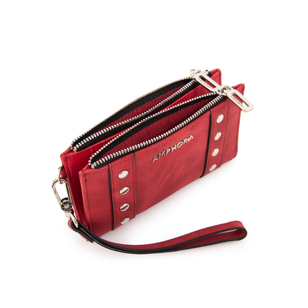 Billetera doble jovi mediana rojo