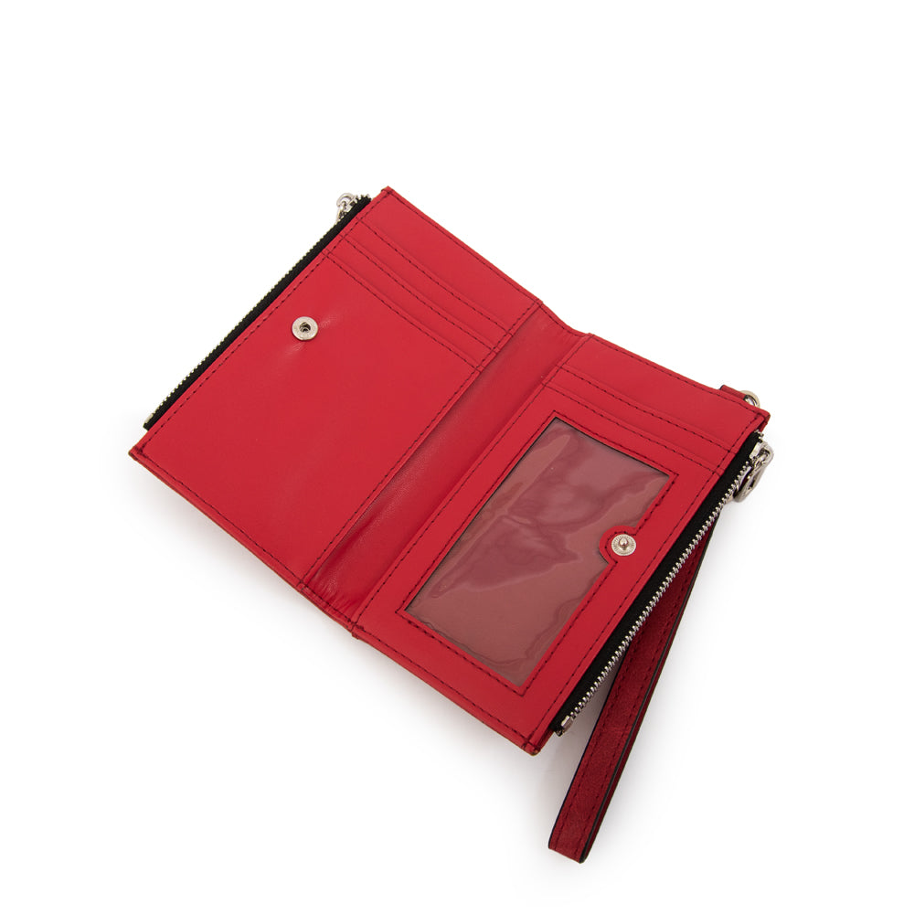 Billetera doble jovi mediana rojo