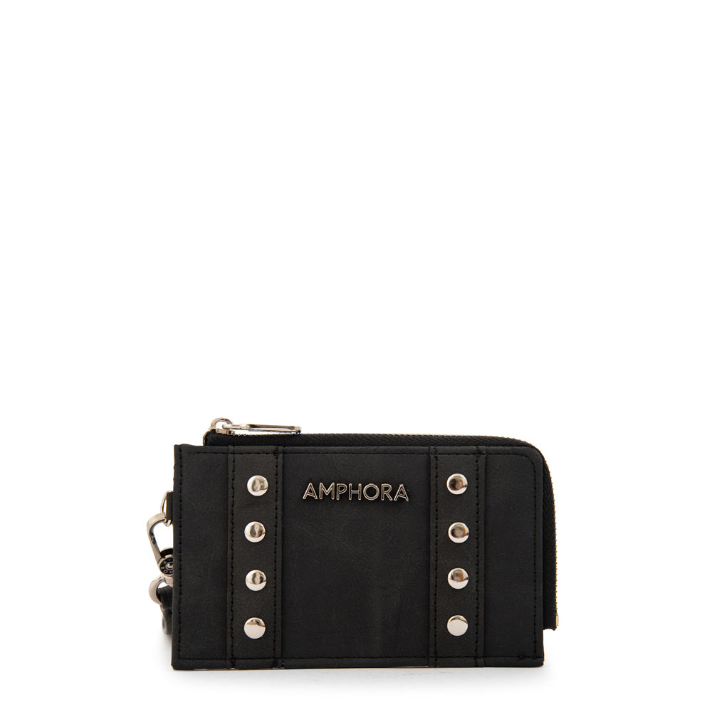 Tarjetero cierre exterior jovi pequeña negro