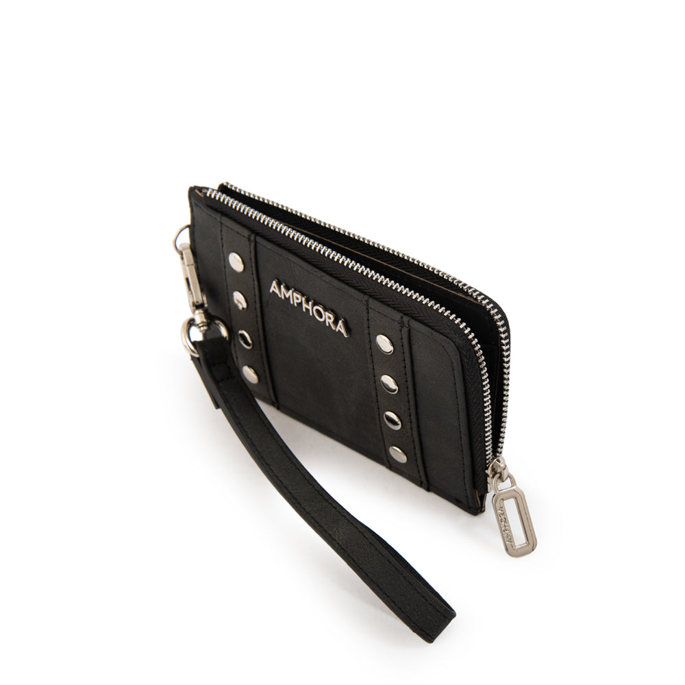 Tarjetero cierre exterior jovi pequeña negro