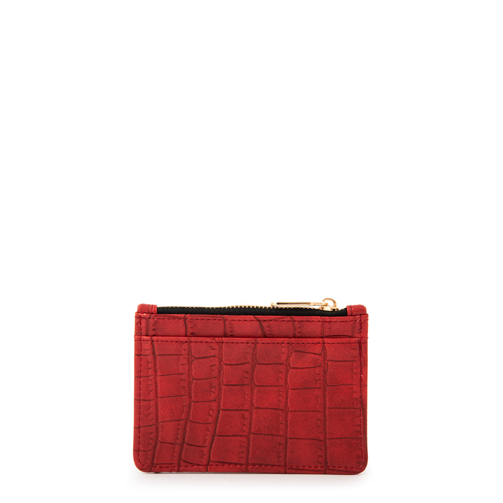 Billetera cierre exterior lupita pequeña rojo