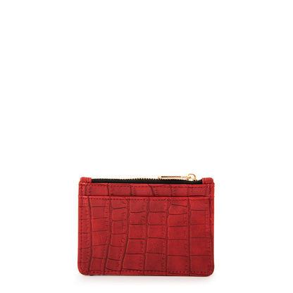 Billetera cierre exterior lupita pequeña rojo