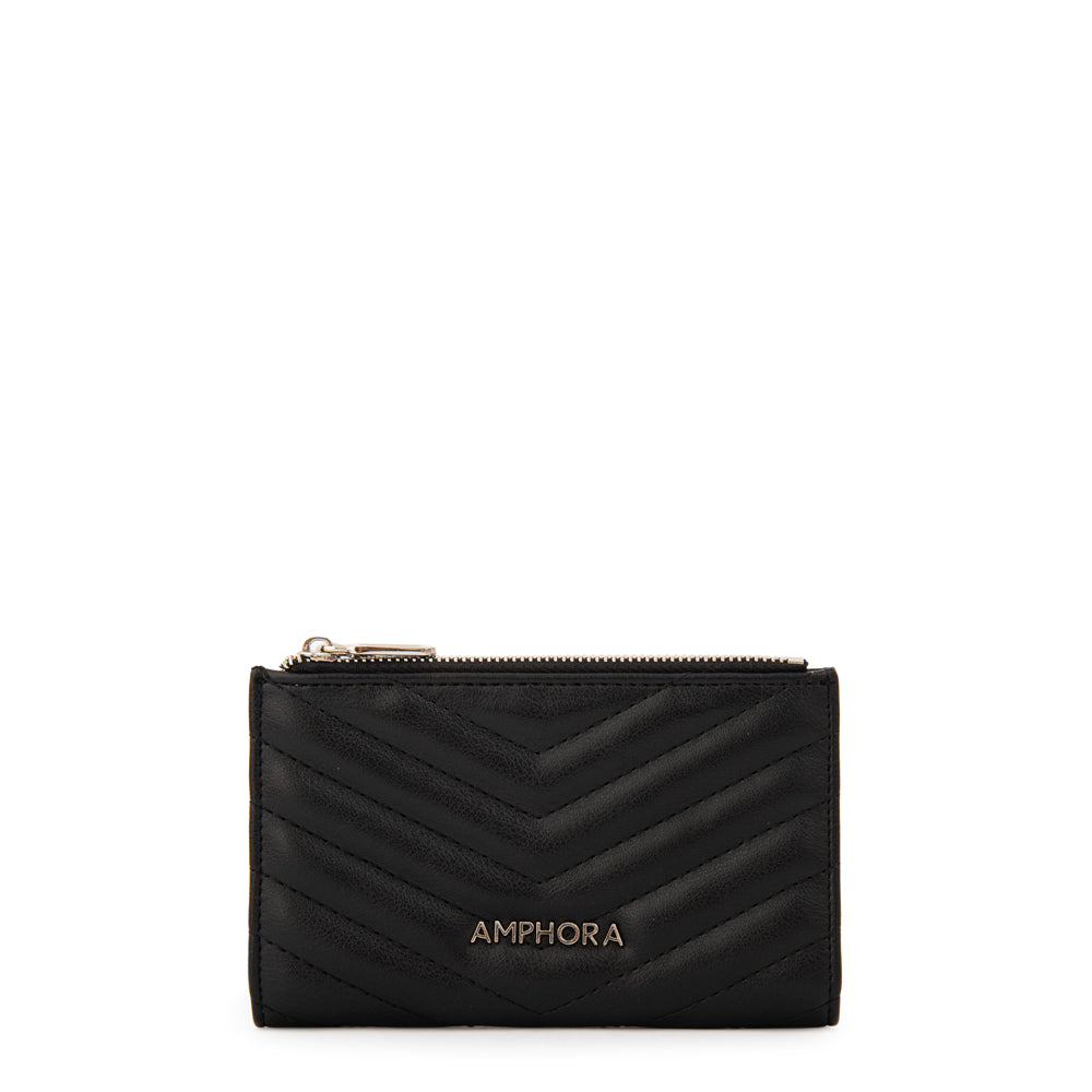 Billetera doble marina mediana negro