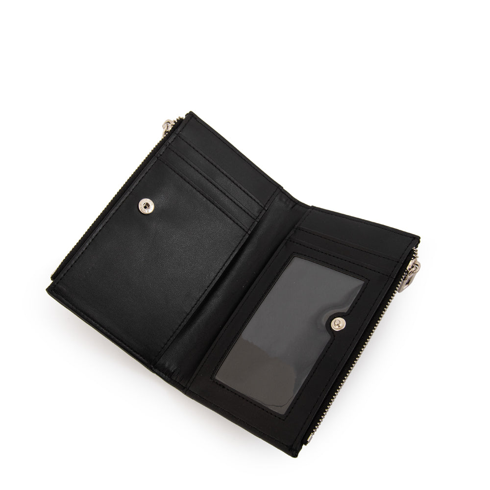 Billetera doble marina mediana negro