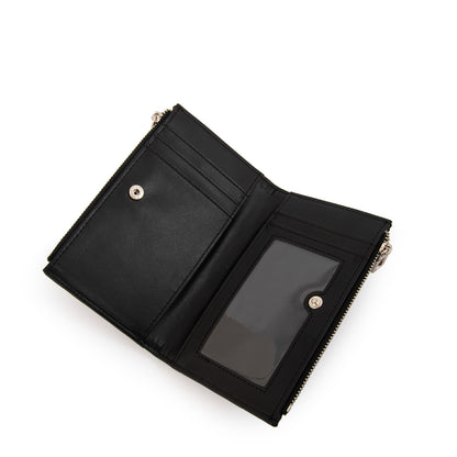 Billetera doble marina mediana negro