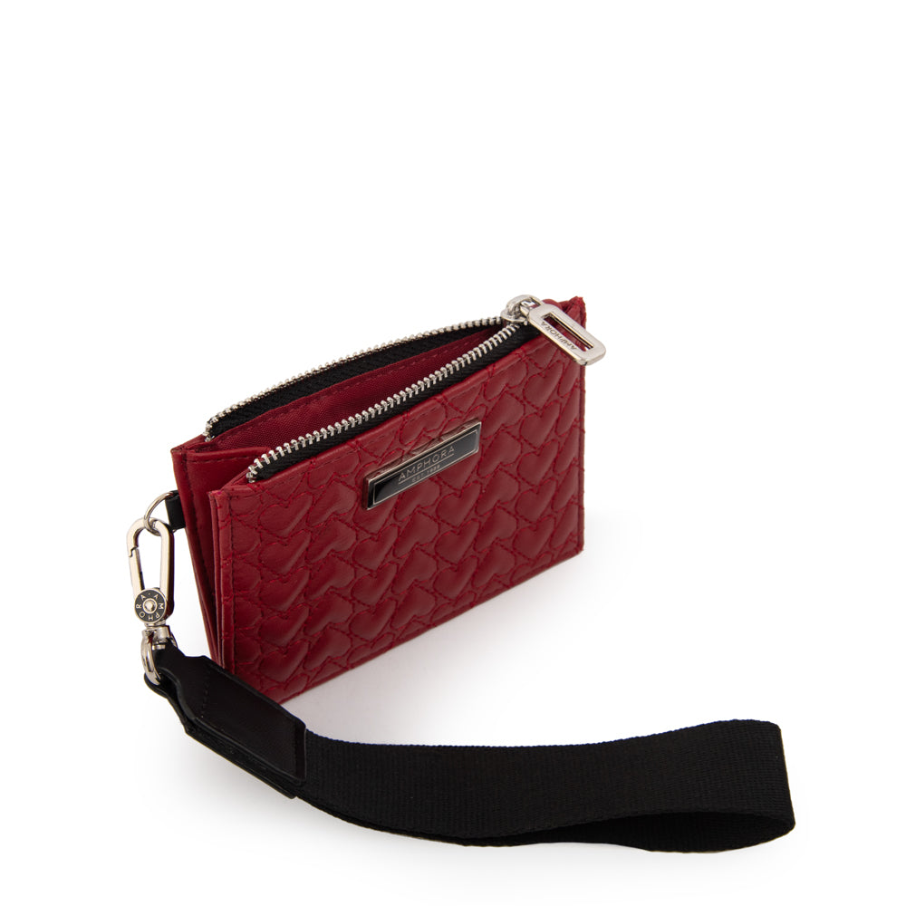 Monedero tarjetero miryam pequeña rojo