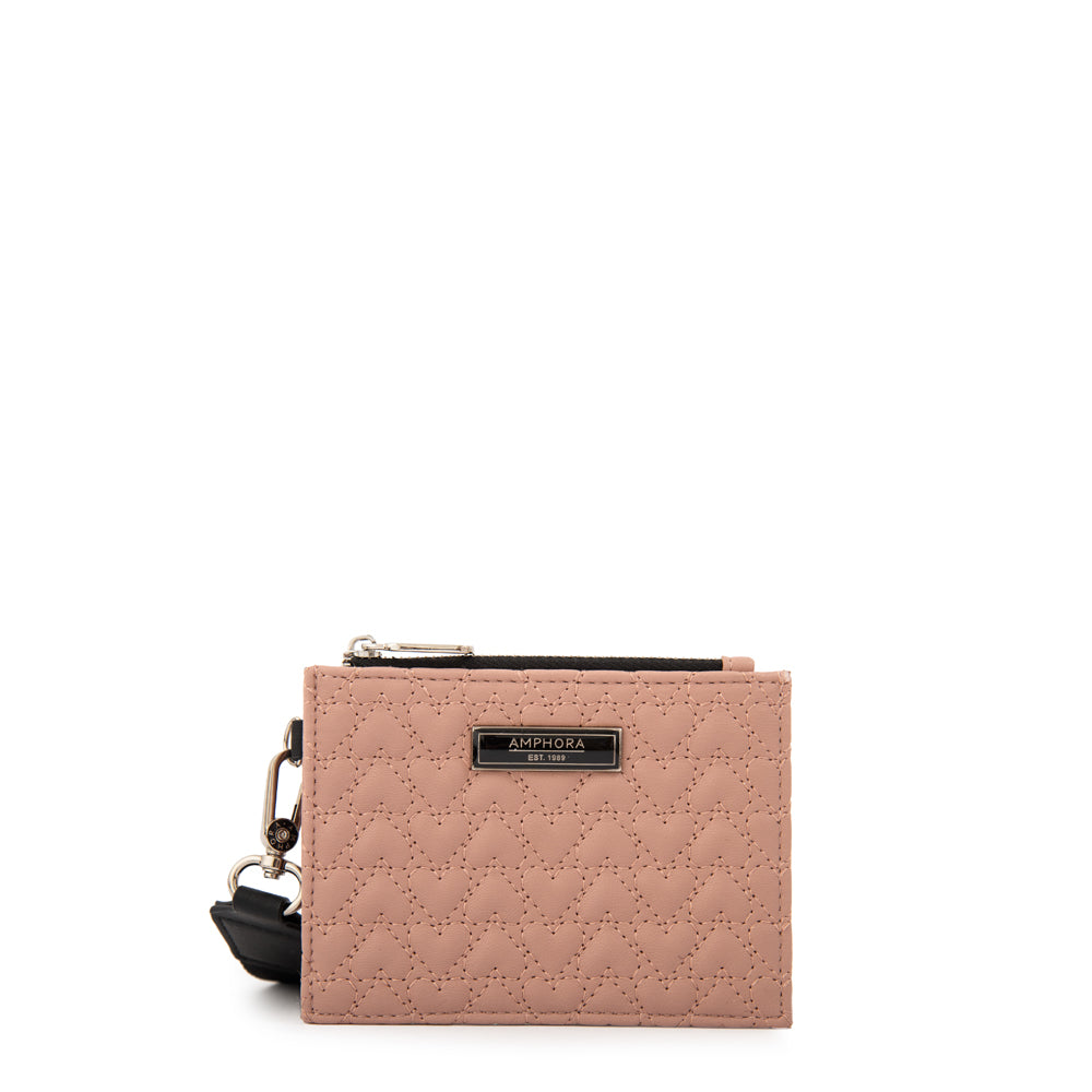 Monedero tarjetero miryam pequeña rosa viejo