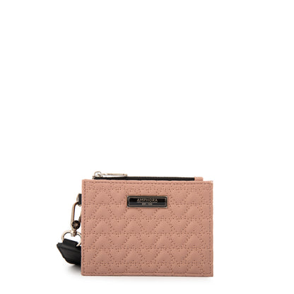 Monedero tarjetero miryam pequeña rosa viejo