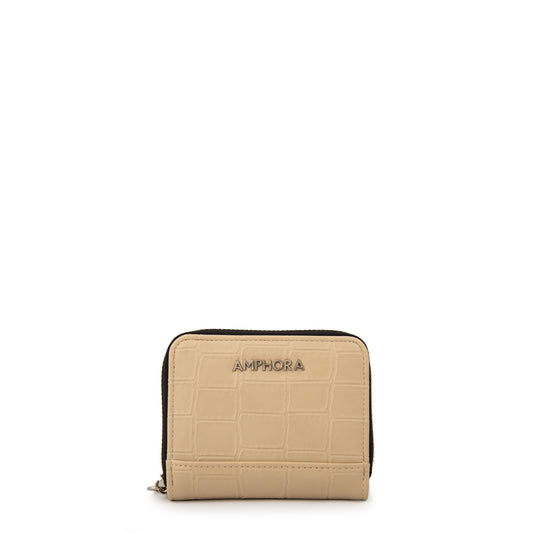 Billetera dual pequeña beige