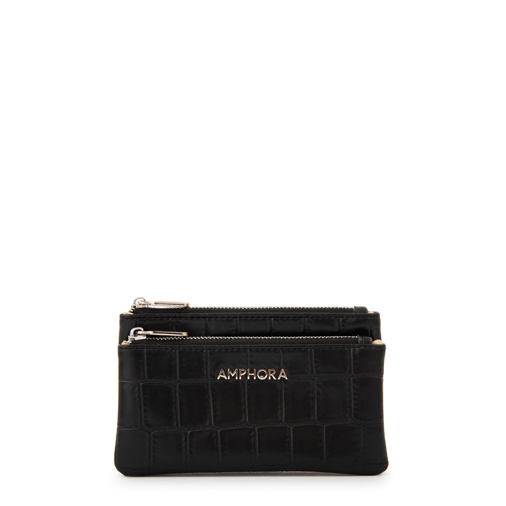 Monedero dual pequeña negro