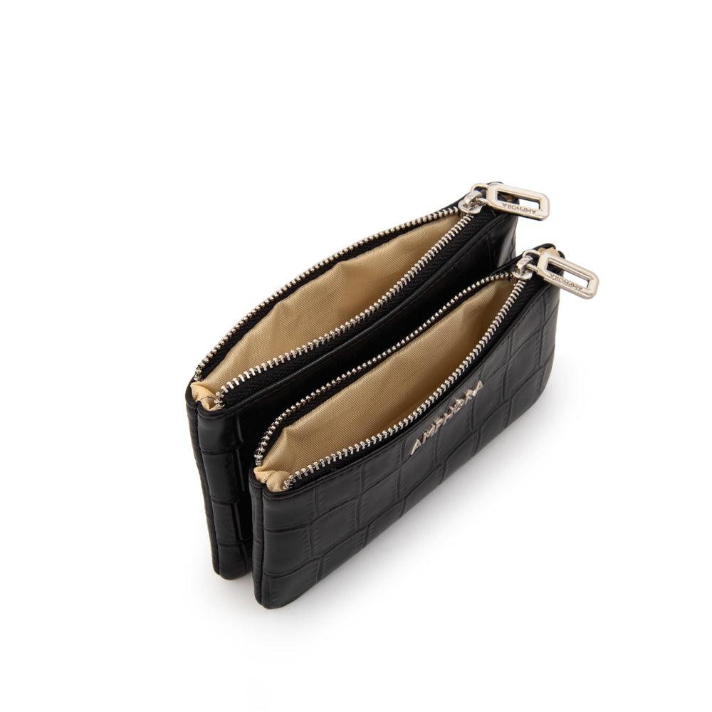 Monedero dual pequeña negro