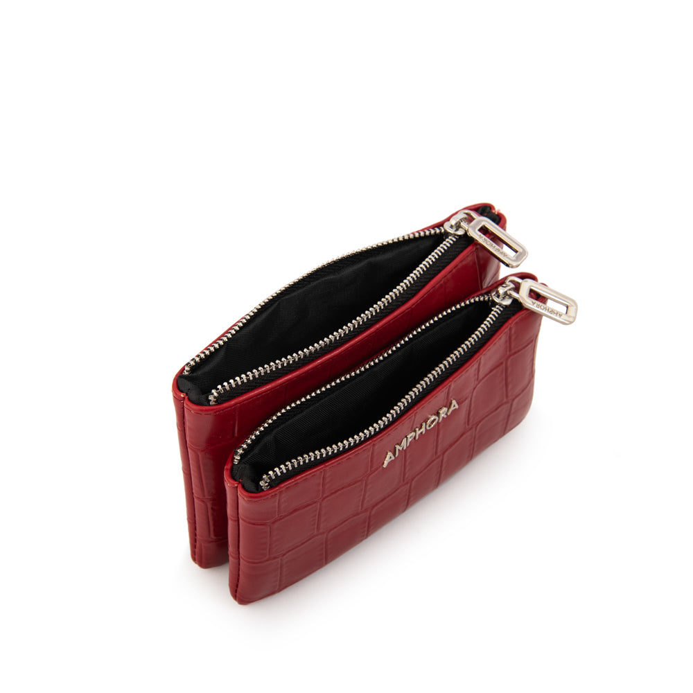 Monedero dual pequeña rojo