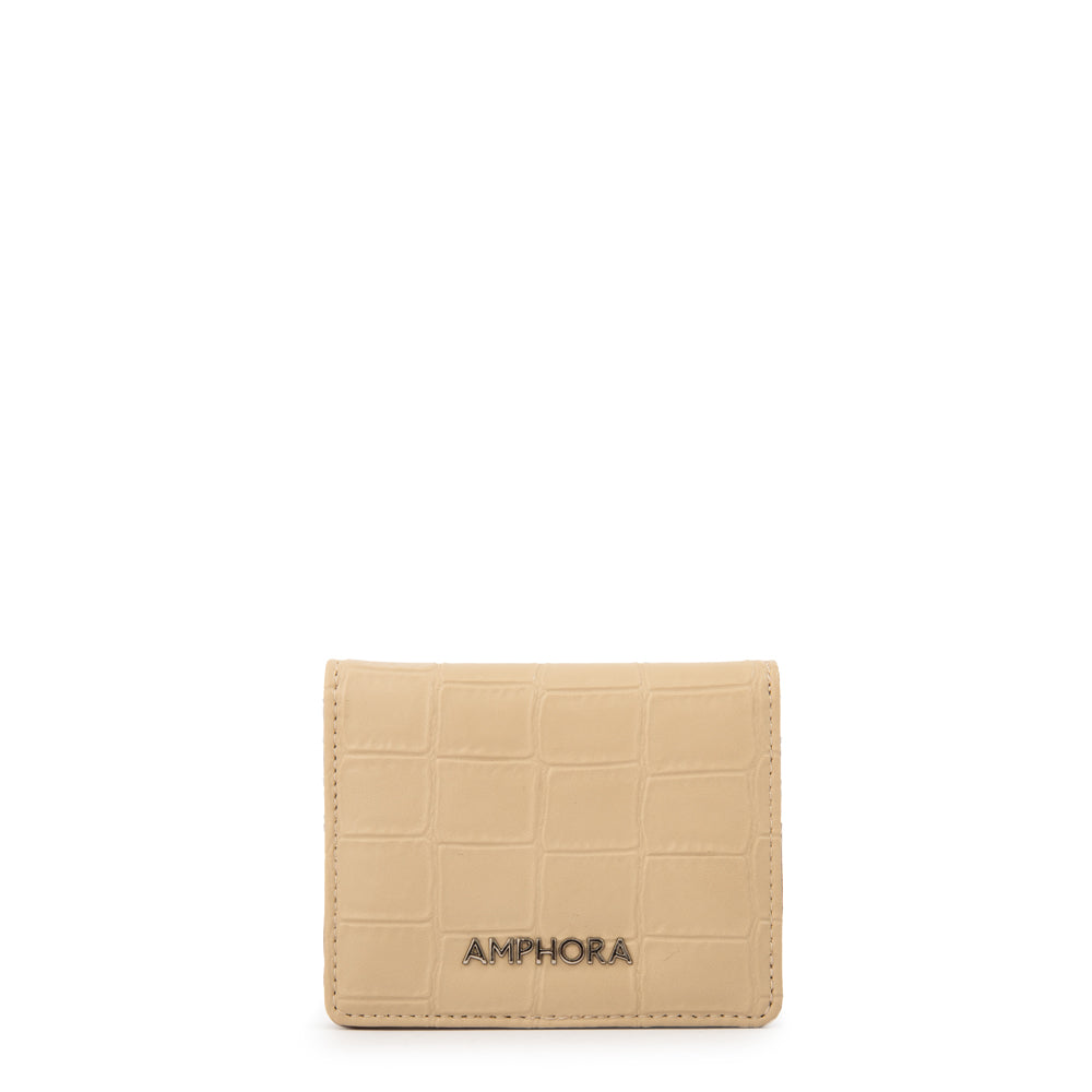 Tarjetero dual pequeña beige