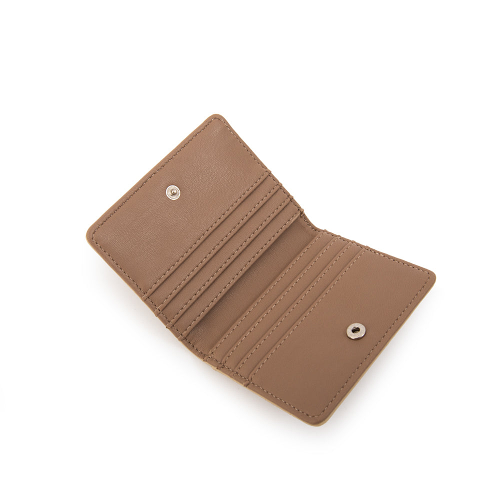 Tarjetero dual pequeña beige