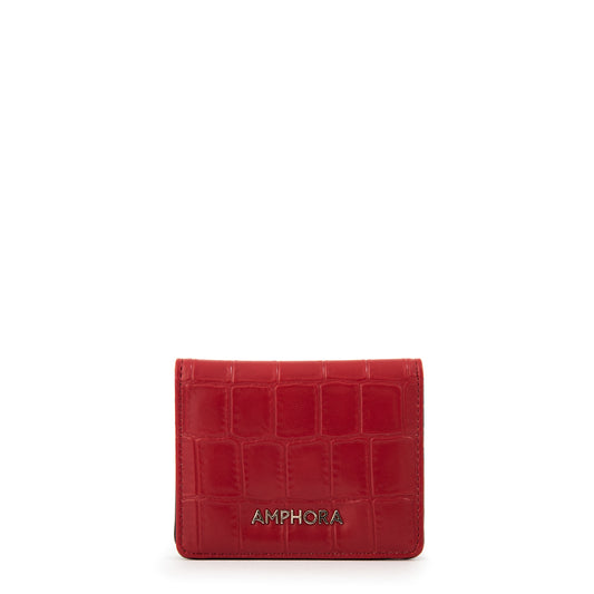 Tarjetero dual pequeña rojo