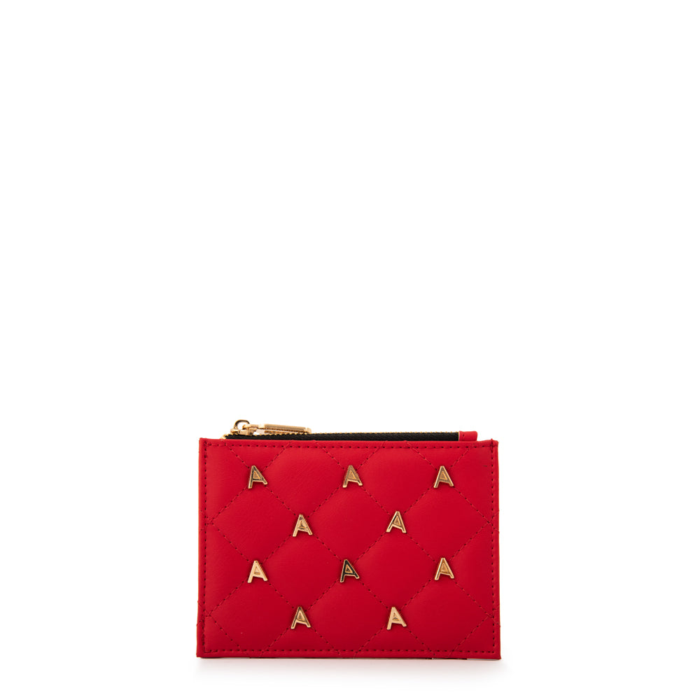 Monedero tarjetero daniza pequeña rojo