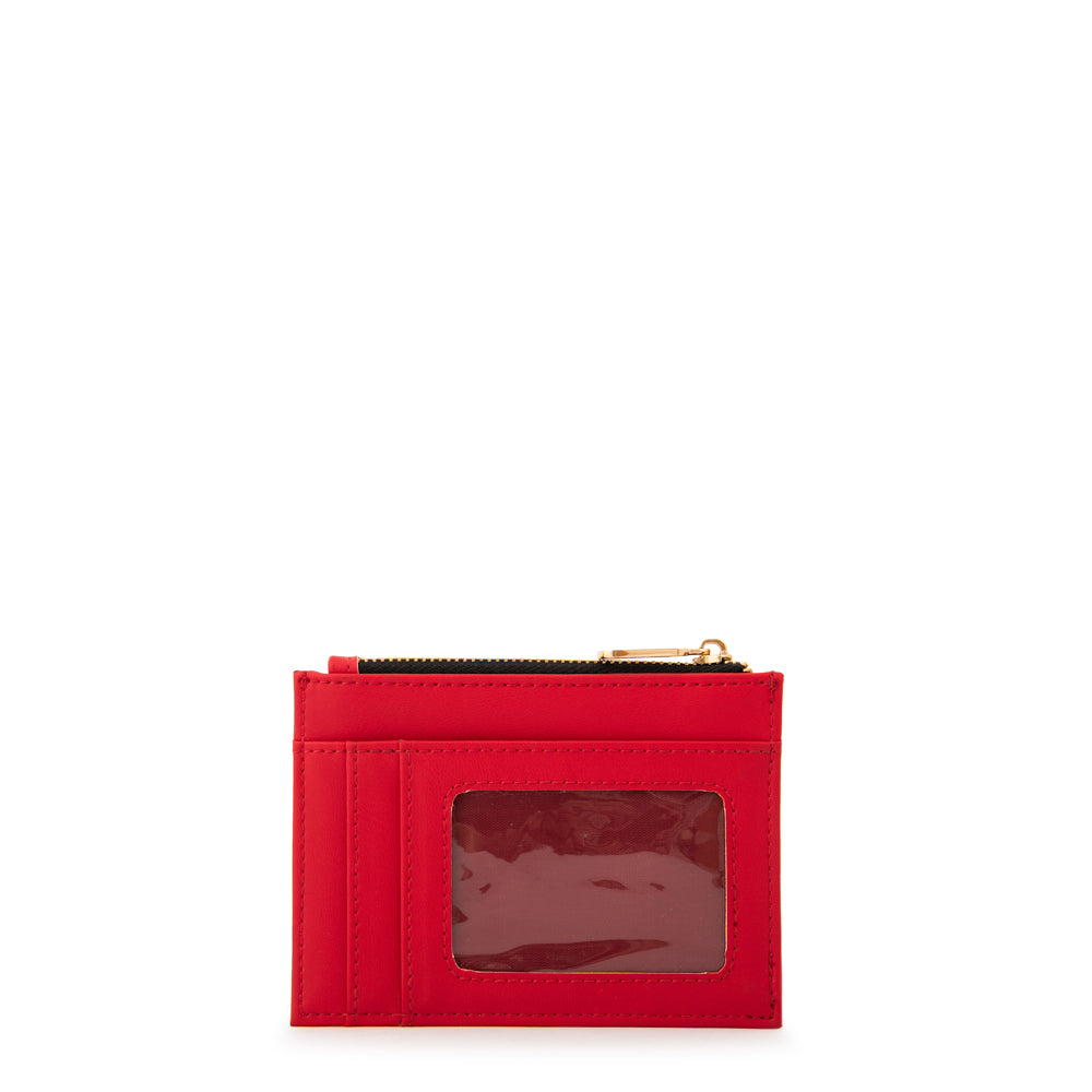 Monedero tarjetero daniza pequeña rojo