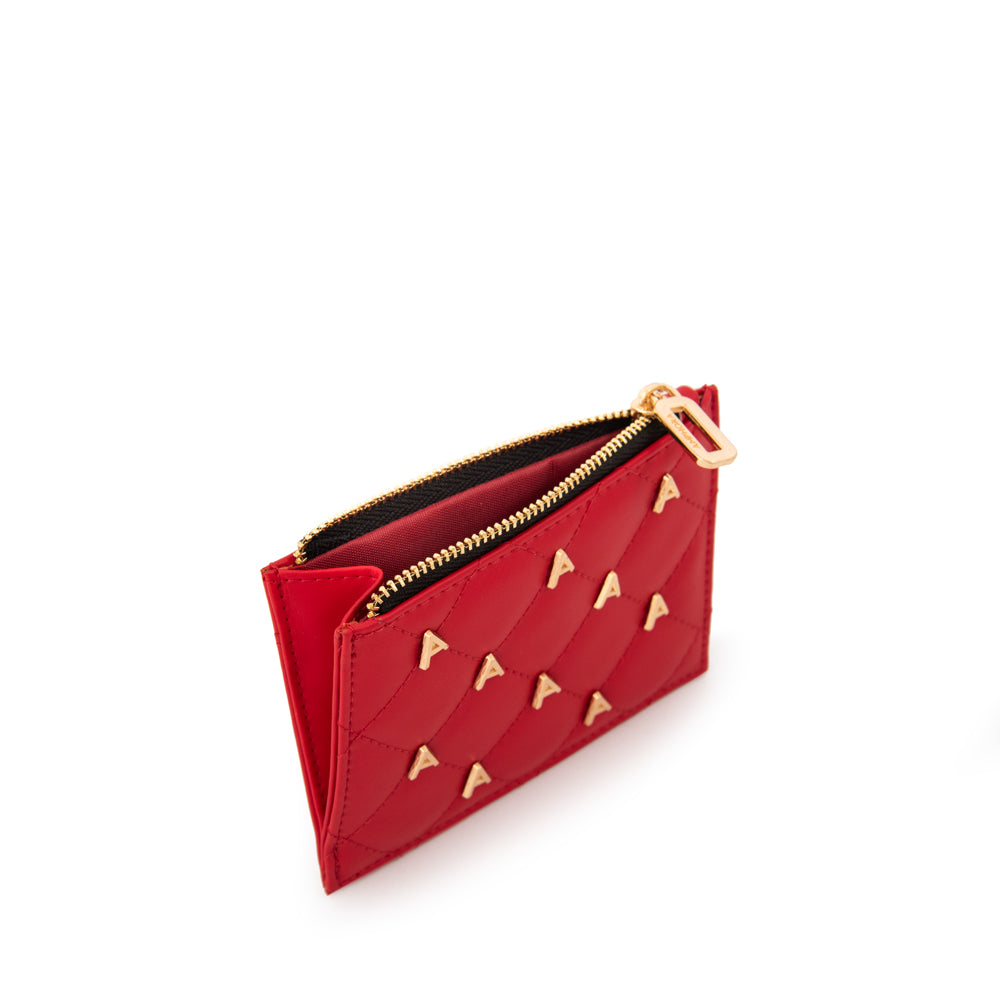 Monedero tarjetero daniza pequeña rojo