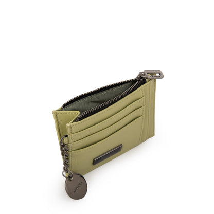 Monedero tarjetero dilian pequeña verde oliva