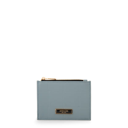 Monedero tarjetero sabrina pequeña celeste