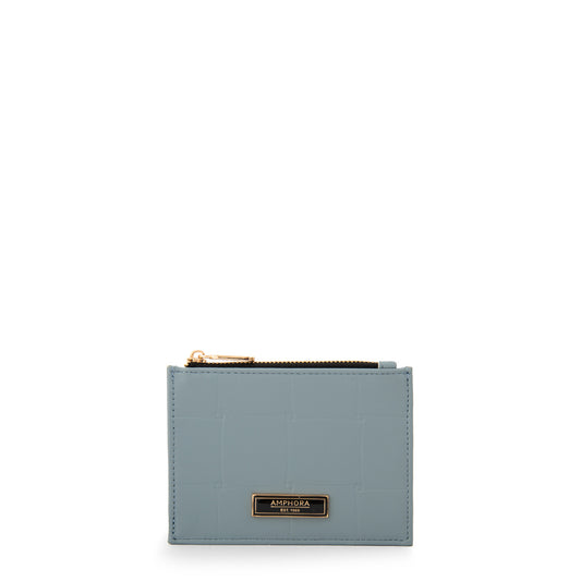 Monedero tarjetero sabrina pequeña celeste