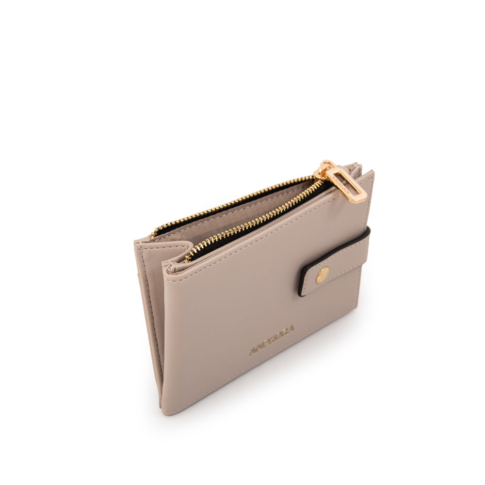Billetera carmina pequeña beige