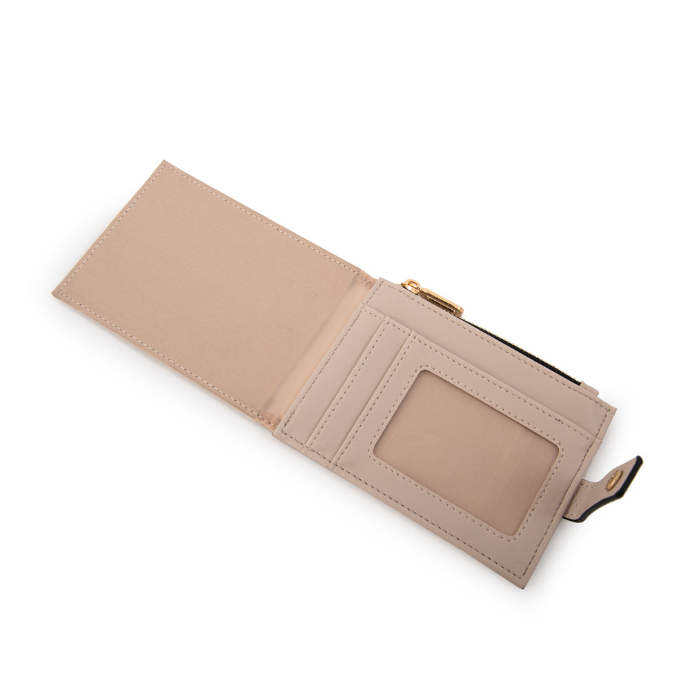 Billetera carmina pequeña beige