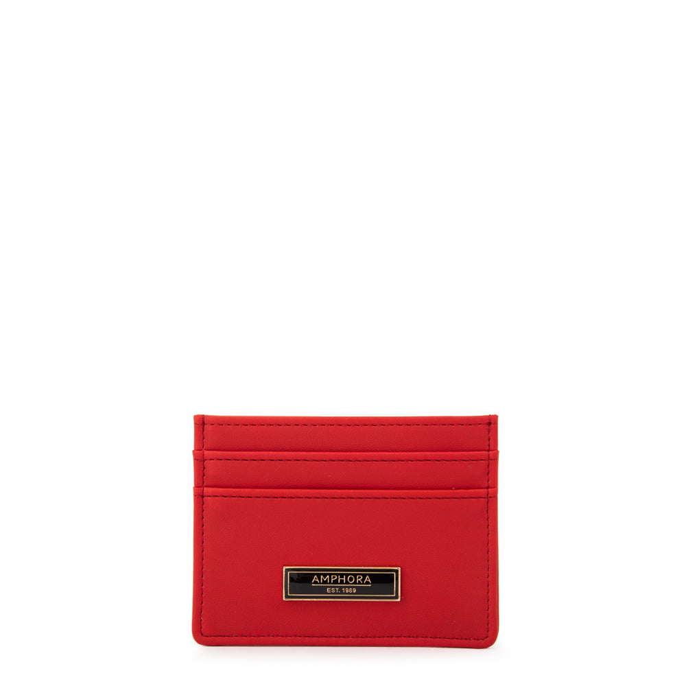 Tarjetero reiza pequeña rojo