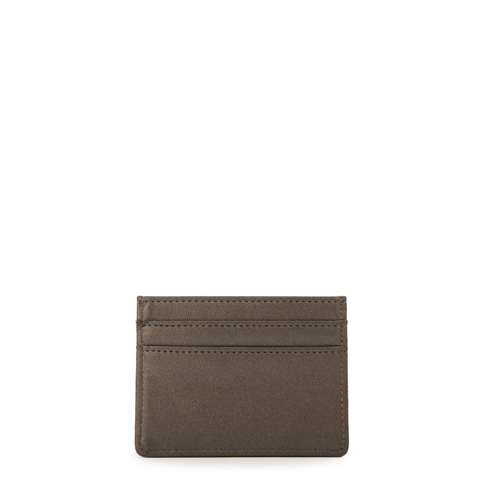 Tarjetero reiza pequeña plateado oscuro