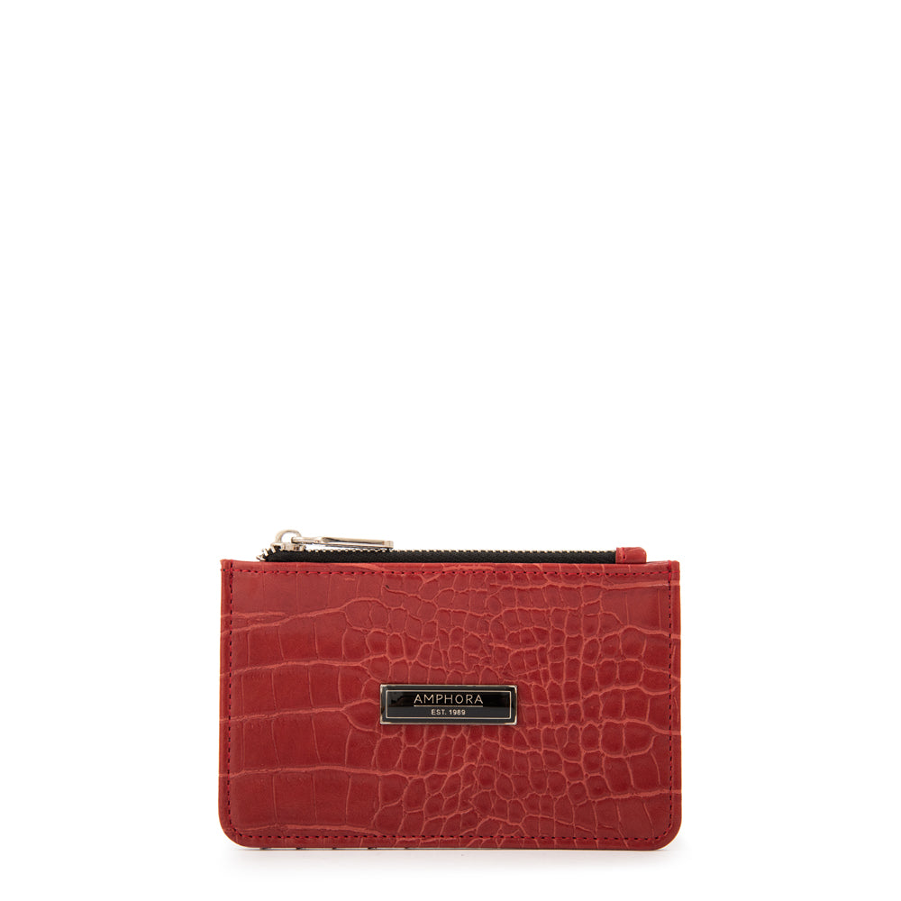 Tarjetero juana pequeña rojo