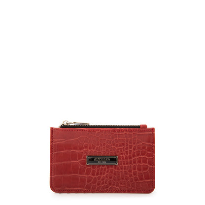 Tarjetero juana pequeña rojo