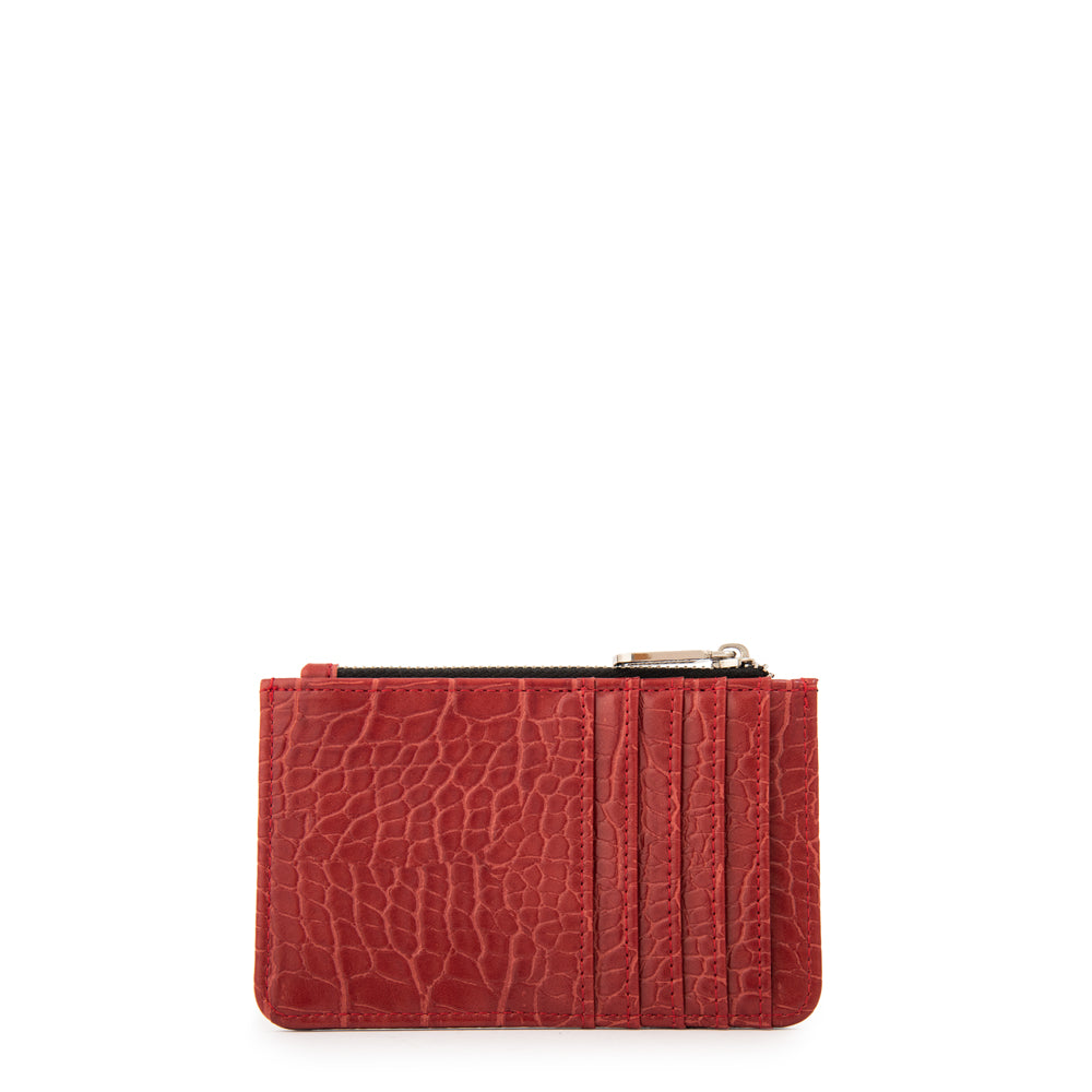 Tarjetero juana pequeña rojo