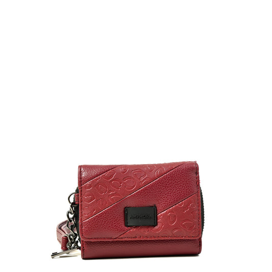 Tarjetero con ventana exterior aneu rojo