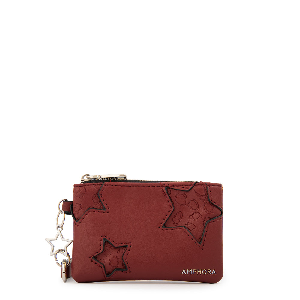 Monedero rectangular zenda rojo oscuro