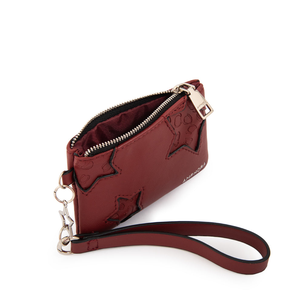 Monedero rectangular zenda rojo oscuro