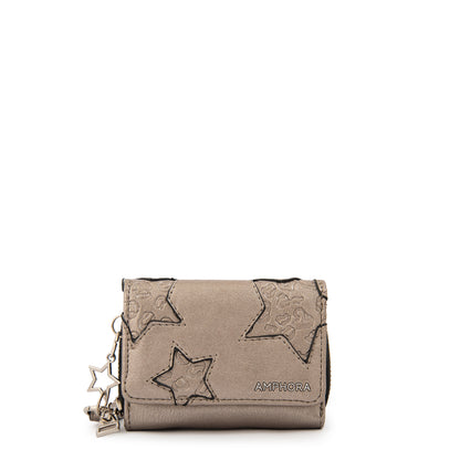 Billetera zenda pequeña plateado oscuro