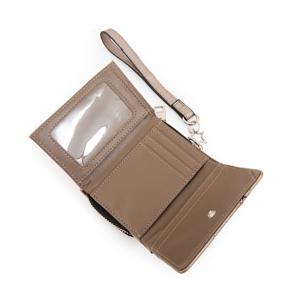 Billetera zenda pequeña plateado oscuro