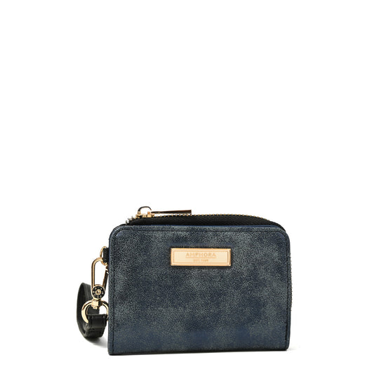 Billetera simple ezio pequeña azul