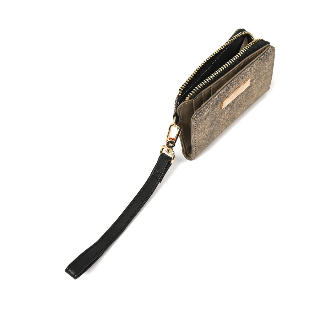 Billetera simple ezio pequeña dorado oscuro
