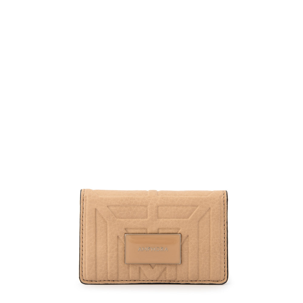 Tarjetero oculus pequeña beige