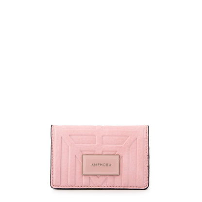 Tarjetero oculus pequeña rosado claro